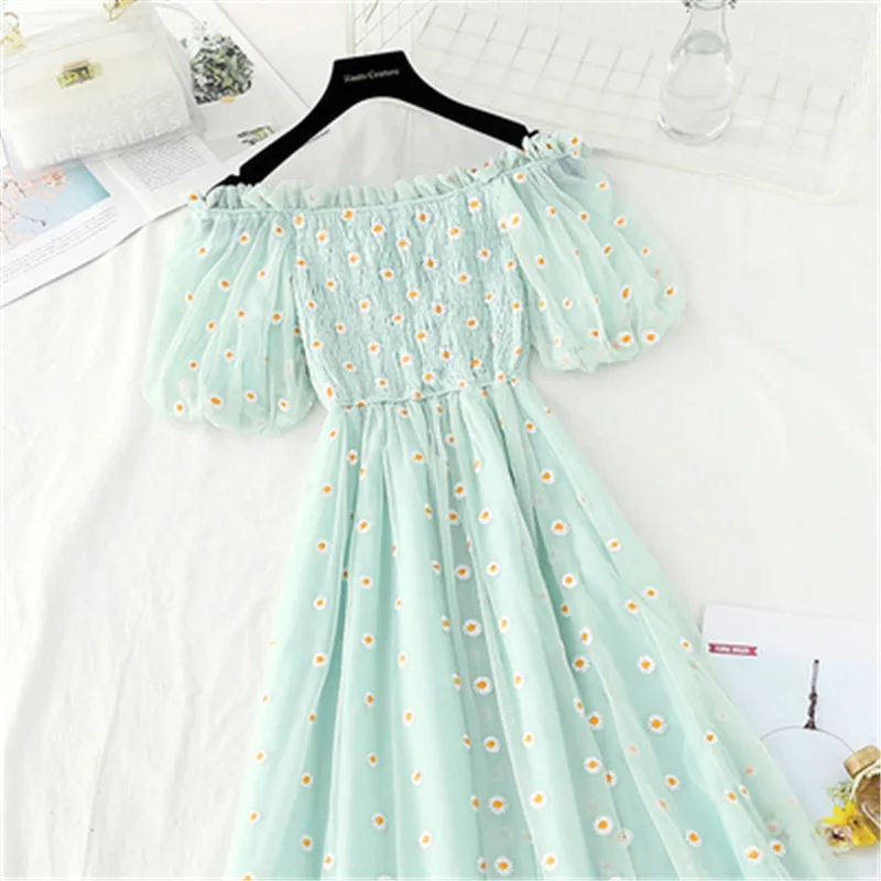 Small Daisies Embroidery Mesh Dresses Women 2021 Sexy Off The Shoulder French Vintage Party Ruffle Dresses Elegant Vestidos 115
Small Daisies Embroidery Mesh Dresses Women 2021 Sexy Off The Shoulder French Vintage Party Ruffle Dresses Elegant Vestidos 115
