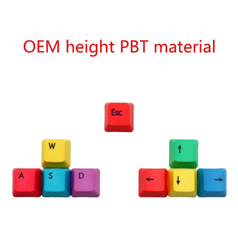 9 Key Keycap WASD Mechanical Keyboard Keycaps OEM Profile PBT RGBY Modifiers N0HC 
9 Key Keycap WASD Mechanical Keyboard Keycaps OEM Profile PBT RGBY Modifiers N0HC