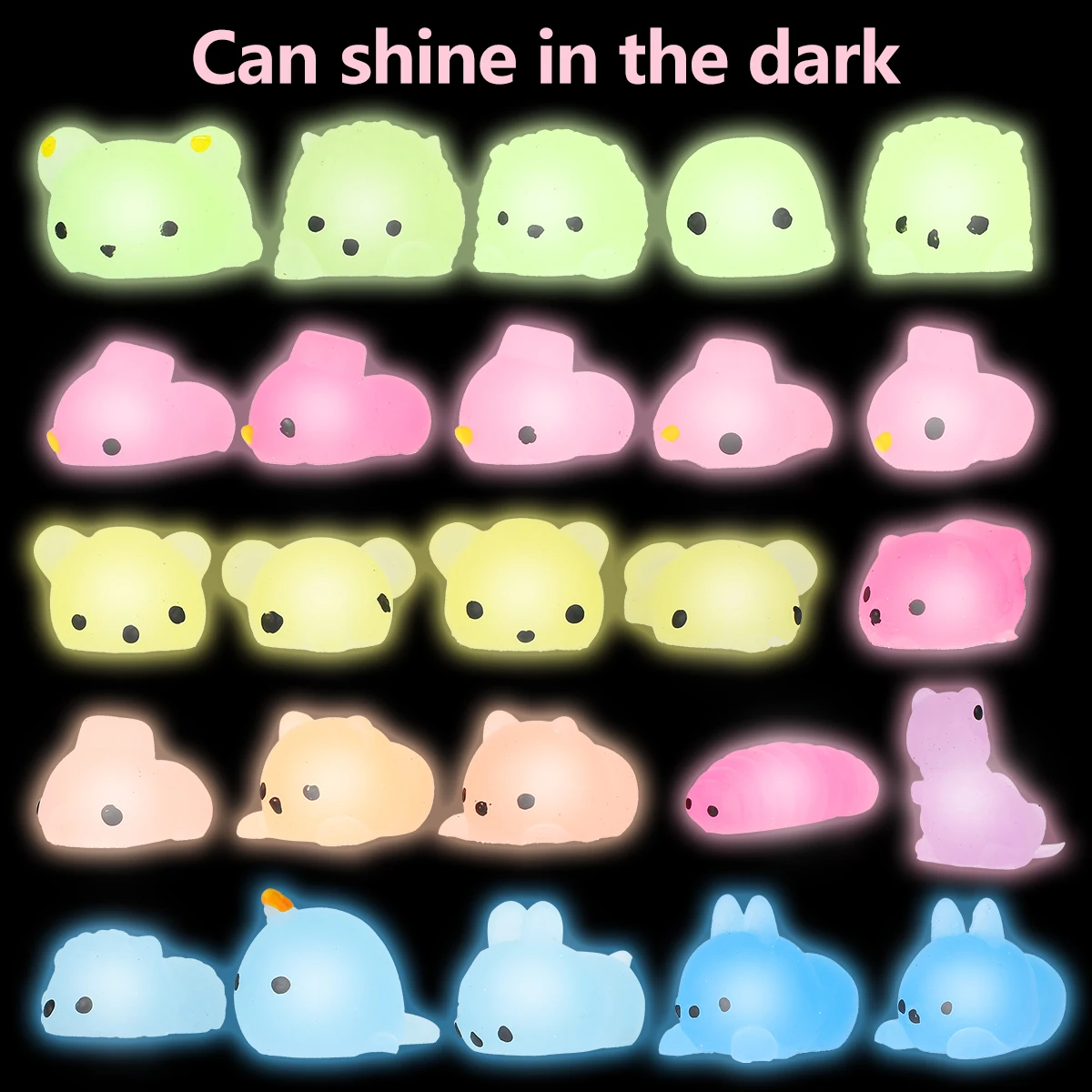 25pcs Luminous Animal Fidget Toy Variability and Recovery Soft Squeeze Toys for Adults Kids Gift
25pcs Luminous Animal Fidget Toy Variability and Recovery Soft Squeeze Toys for Adults Kids Gift