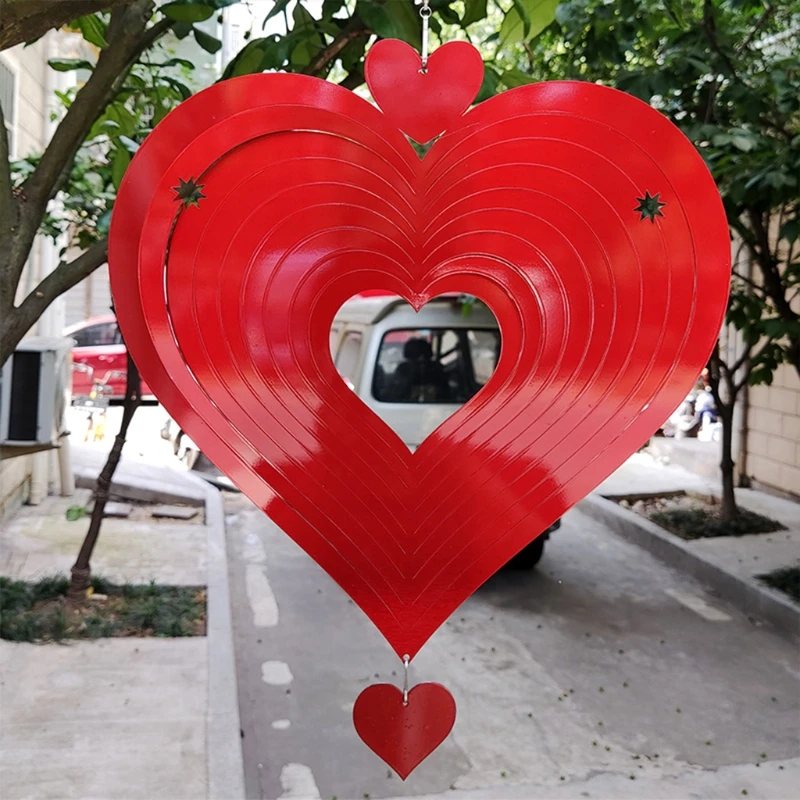 Sweet Red Love Heart Shaped Wind Chimes Kinetic Spinner Hanging Pendant Ornament Outdoor Garden Yard Patio Porch Sculpture
Sweet Red Love Heart Shaped Wind Chimes Kinetic Spinner Hanging Pendant Ornament Outdoor Garden Yard Patio Porch Sculpture