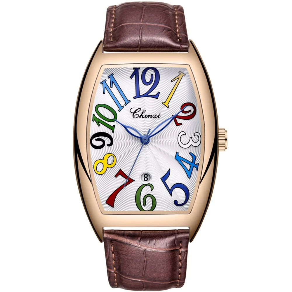 Men's Watch Top Luxury CHENXI Brand Tonneau Quartz Leather Waterproof Watches Business Fashion Date Male Clock Relogio Masculino
Men's Watch Top Luxury CHENXI Brand Tonneau Quartz Leather Waterproof Watches Business Fashion Date Male Clock Relogio Masculino