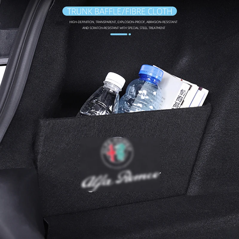 Car Trunk Side Storage Organizer Board Rear Trunk Partition Tail Box Boot Baffle For Alfa Romeo Giulia Stelvio Car Accessories 
Car Trunk Side Storage Organizer Board Rear Trunk Partition Tail Box Boot Baffle For Alfa Romeo Giulia Stelvio Car Accessories