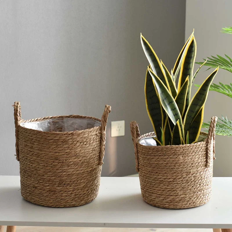 Flower Pot Natural Seagrass Basket Plant Pot Handmade Belly Basket Fruit Basket Nordic Style Seagrass Hand-woven Garden Plant
Flower Pot Natural Seagrass Basket Plant Pot Handmade Belly Basket Fruit Basket Nordic Style Seagrass Hand-woven Garden Plant