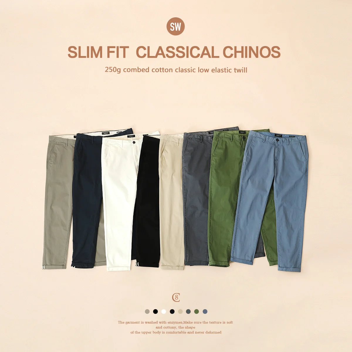 SIMWOOD 2021 Spring Summer New Casual Pants Men Cotton Slim Fit Chinos Fashion Trousers Male Brand Clothing Plus Size Pant 482
SIMWOOD 2021 Spring Summer New Casual Pants Men Cotton Slim Fit Chinos Fashion Trousers Male Brand Clothing Plus Size Pant 482