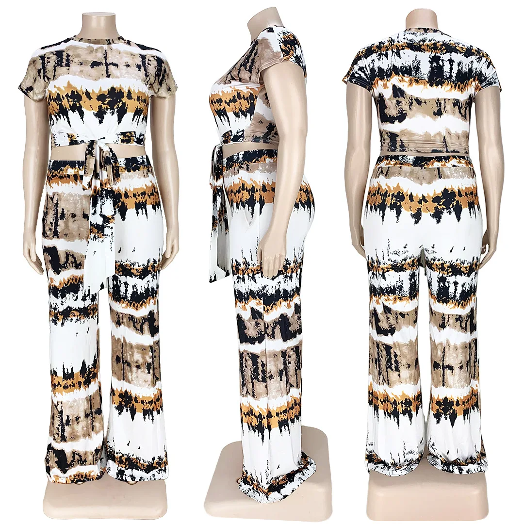 2-Piece Women's Half-High Neck Short-Sleeved Blouse And Trousers Contrast Printing Belt Fashionable Casual Trousers Suit 2021
2-Piece Women's Half-High Neck Short-Sleeved Blouse And Trousers Contrast Printing Belt Fashionable Casual Trousers Suit 2021