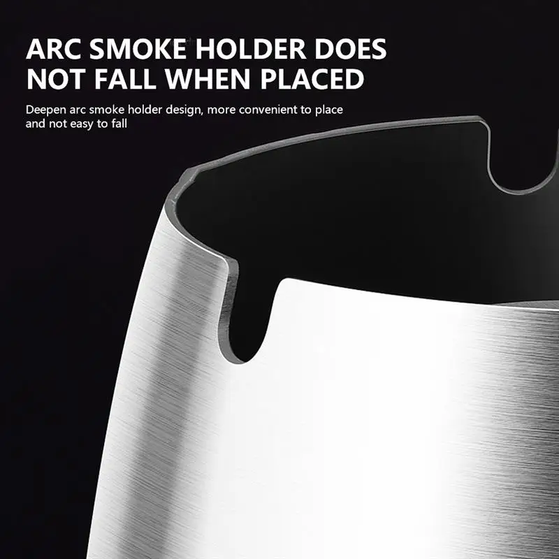 Stainless Steel Ashtray Thickened Wind Proof With Cover Portable Ash Container For Livingroom Hotel Bar KTV Office
Stainless Steel Ashtray Thickened Wind Proof With Cover Portable Ash Container For Livingroom Hotel Bar KTV Office