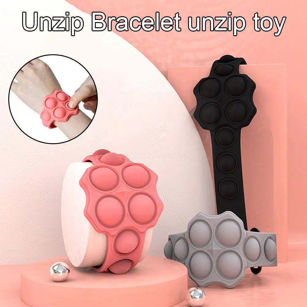 Push Bubble Bracelet Silicone Wristband Stress Relief Rainbow Hand Bracelet Anti-Stress Adult Dimple Bracelet Toy Relieve
Push Bubble Bracelet Silicone Wristband Stress Relief Rainbow Hand Bracelet Anti-Stress Adult Dimple Bracelet Toy Relieve