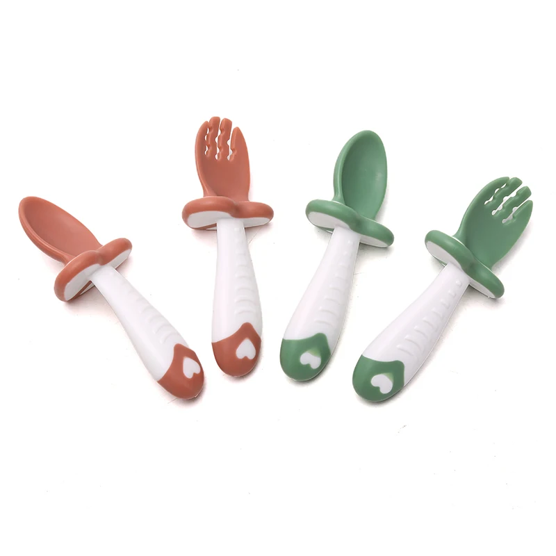 2Pcs/Set Baby Training Soft Head Spoon and Fork Short Handle Kids Spoon Fork Set BPA Free
2Pcs/Set Baby Training Soft Head Spoon and Fork Short Handle Kids Spoon Fork Set BPA Free