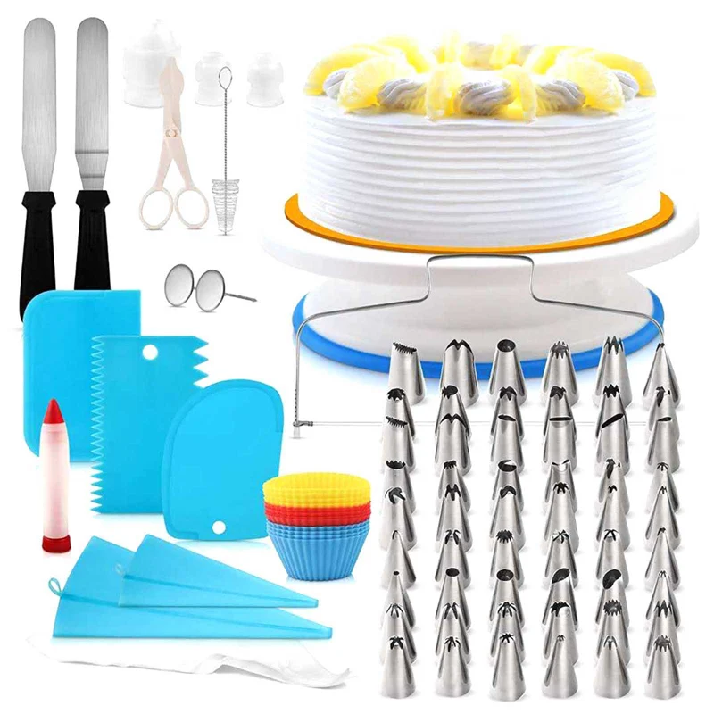 106 Pcs/set Cake Turntable Cake Decorating Tools Kit Rotary Table Baking Tool Piping Nozzle Piping Bag Set Baking Supplies Sets
106 Pcs/set Cake Turntable Cake Decorating Tools Kit Rotary Table Baking Tool Piping Nozzle Piping Bag Set Baking Supplies Sets