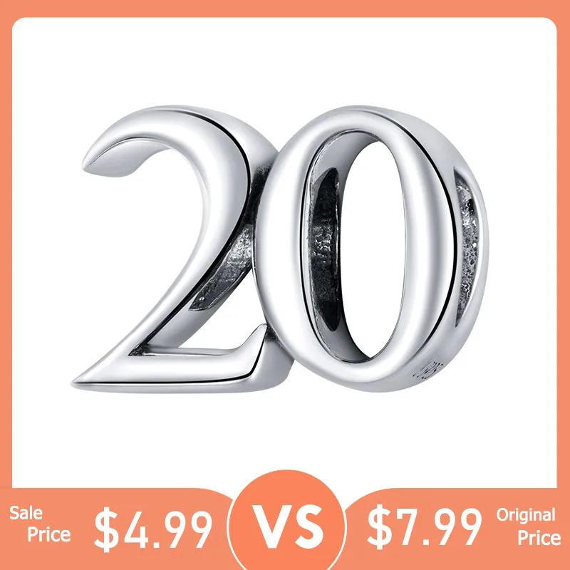 BISAER Number Beads 925 Sterling Silver Simple Numbers-20 Charms Fit Silver Bracelets DIY Jewelry Making ECC1623
BISAER Number Beads 925 Sterling Silver Simple Numbers-20 Charms Fit Silver Bracelets DIY Jewelry Making ECC1623