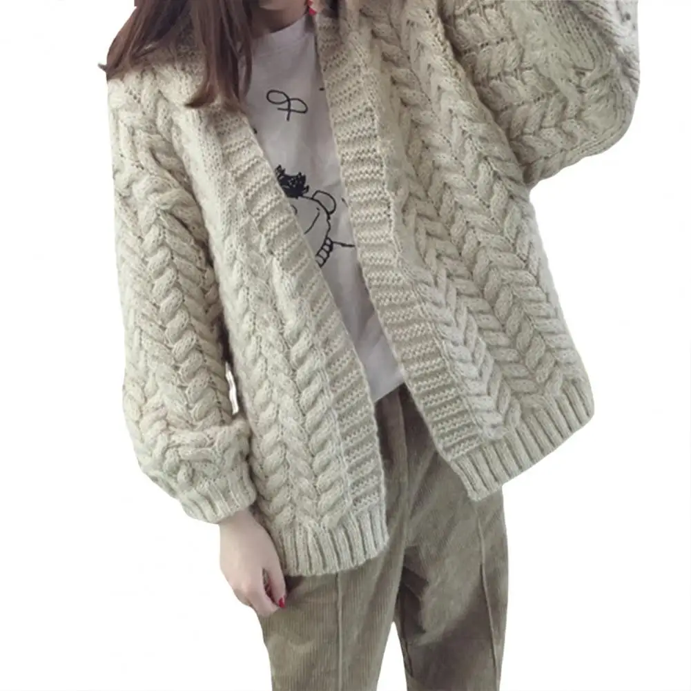 Women Loose Solid Color Long Sleeve Open Front Knit Cardigan Sweater Knitwear Women's Clothing
Women Loose Solid Color Long Sleeve Open Front Knit Cardigan Sweater Knitwear Women's Clothing