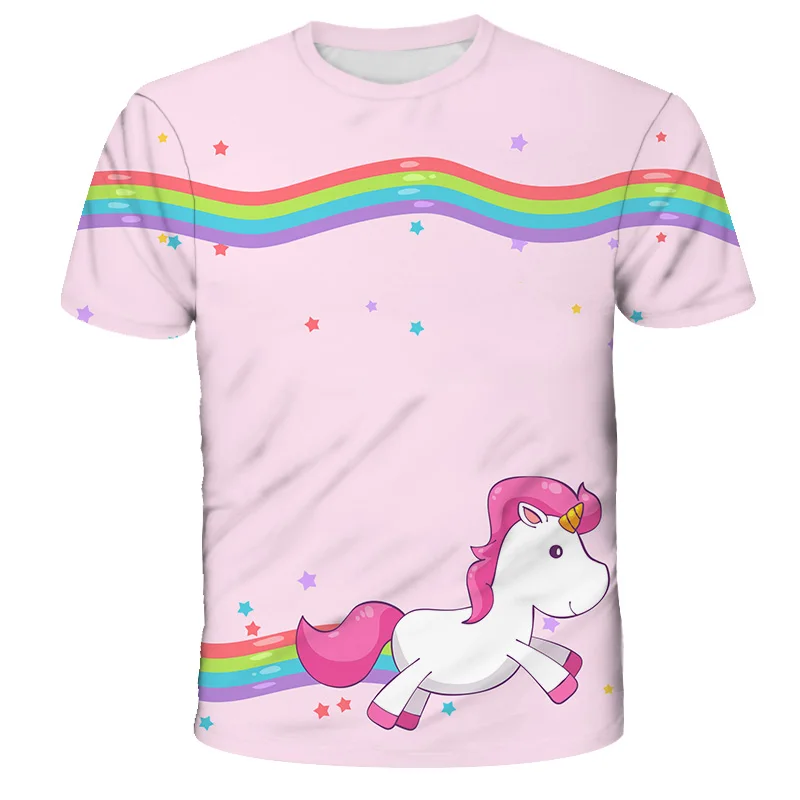 Casual Fashion Summer Unicorn 5 year old girl kawaii clothes unicornio Style Short Sleeve Rainbow t-shirts Print with print Tops
Casual Fashion Summer Unicorn 5 year old girl kawaii clothes unicornio Style Short Sleeve Rainbow t-shirts Print with print Tops
