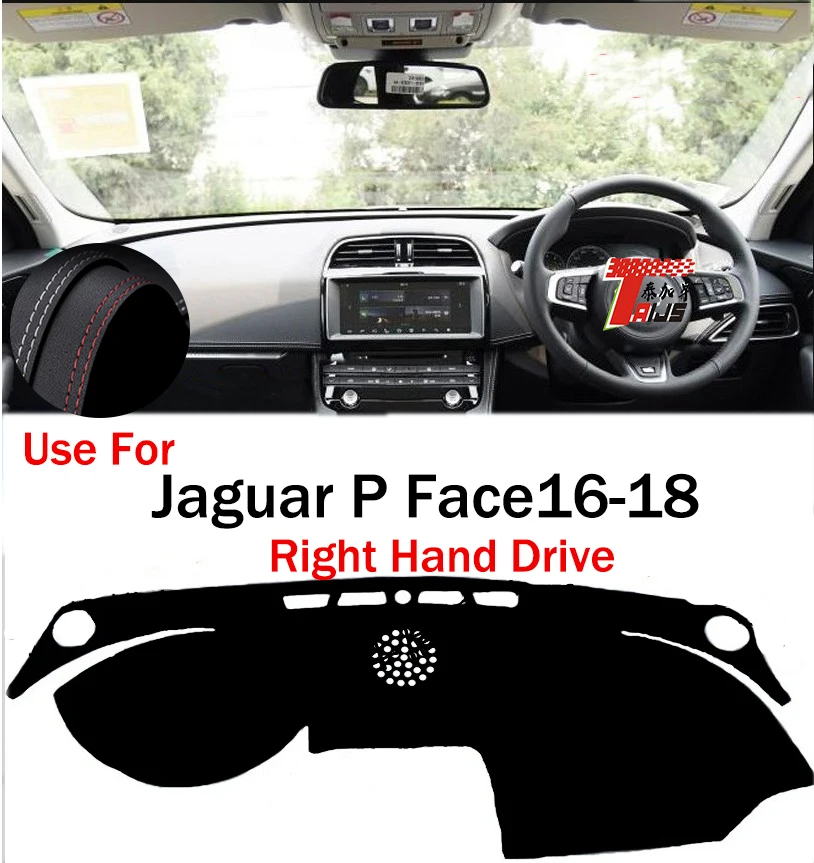 

: TAIJS Factory Anti cracking Protective Casual Leather Car Dashboard Cover For Jaguar P Face 2016 2017 2018 Right hand drive