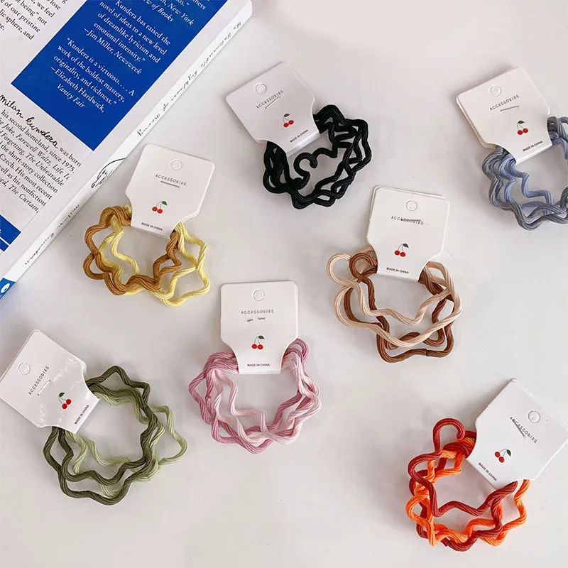 High Elasticity Hair Ties Handmade Solid Color Fashion Hair Rope 4Pcs/Set Wave Hair Scrunchies Hair Ring Sweet Hair Accessories
High Elasticity Hair Ties Handmade Solid Color Fashion Hair Rope 4Pcs/Set Wave Hair Scrunchies Hair Ring Sweet Hair Accessories