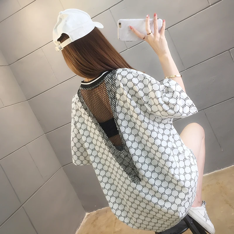 Mesh Hollow Stitching Short T-shirt Women Shirt Loose Summer T-shirt Streetwear Women Top Plus Size Shirts Women Harajuku Top
Mesh Hollow Stitching Short T-shirt Women Shirt Loose Summer T-shirt Streetwear Women Top Plus Size Shirts Women Harajuku Top