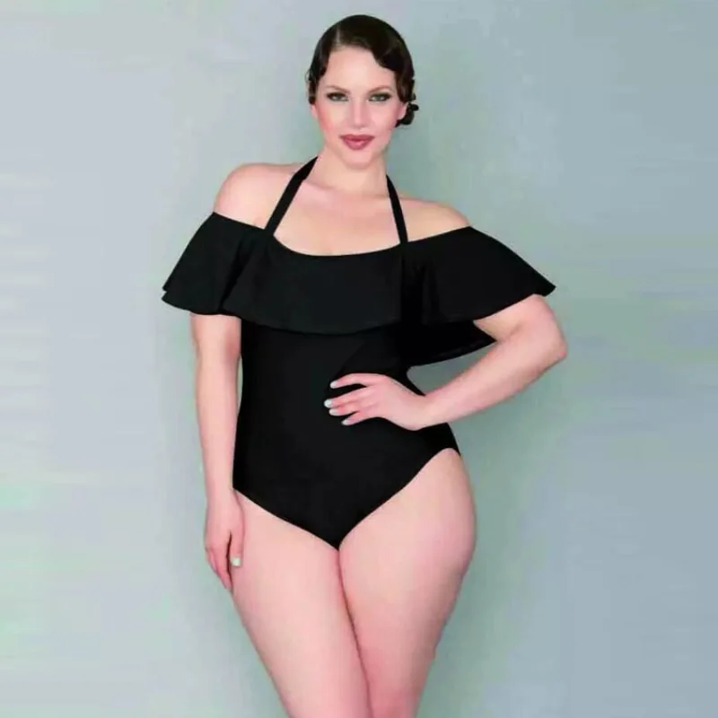 European and American New Large Size Swimwear Women's One-Piece Off-Shoulder Velvet Fabric Swimsuit Bikini Plus SIze Swimwear
European and American New Large Size Swimwear Women's One-Piece Off-Shoulder Velvet Fabric Swimsuit Bikini Plus SIze Swimwear