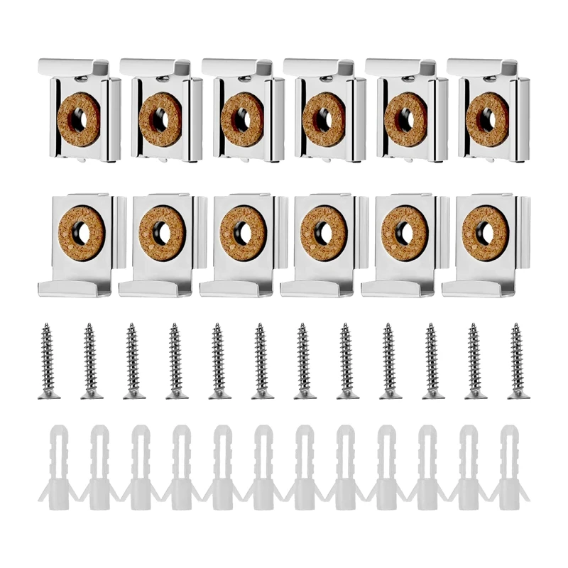 Promotion! 12 Pieces Spring Loaded Mirror Hanger Clips Mirror Mounting Clips With Screws Tools
Promotion! 12 Pieces Spring Loaded Mirror Hanger Clips Mirror Mounting Clips With Screws Tools