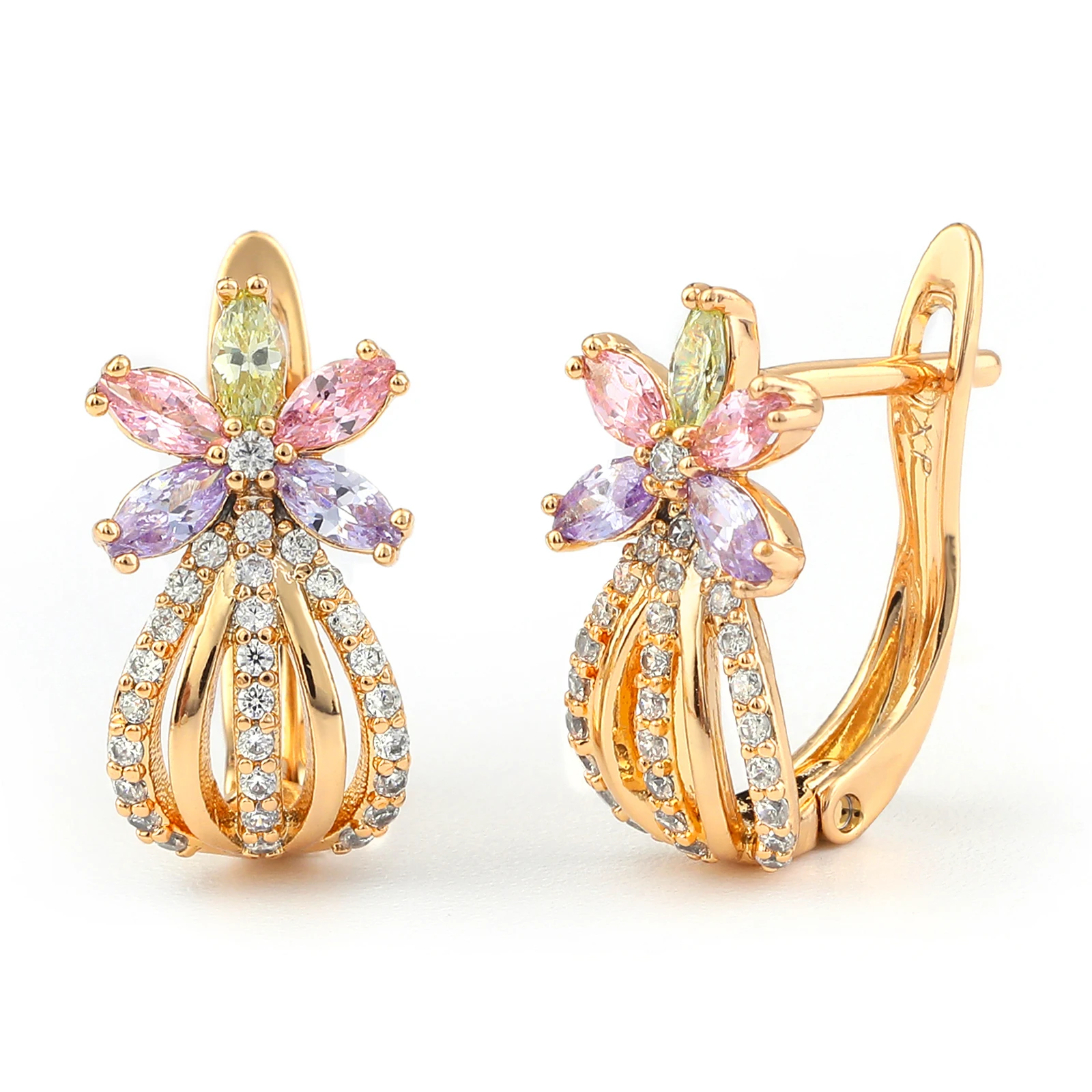 Harong 585 Rose Gold Color Stud Earrings Trendy Jewelry Green Pink White Crystal Luxury Korean Small Zircon Earring Women Gift
Harong 585 Rose Gold Color Stud Earrings Trendy Jewelry Green Pink White Crystal Luxury Korean Small Zircon Earring Women Gift