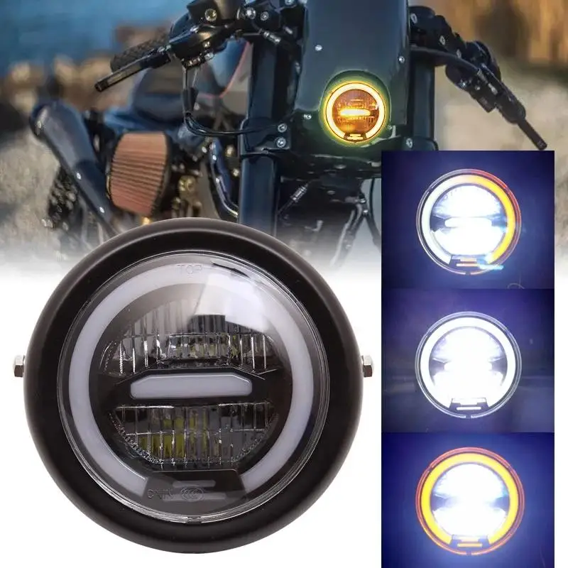1pc 6.5 Inch Motorcycle Universal Cafe Racer Led Protection Headlight High Low Beam With Turn Light Accessories
1pc 6.5 Inch Motorcycle Universal Cafe Racer Led Protection Headlight High Low Beam With Turn Light Accessories