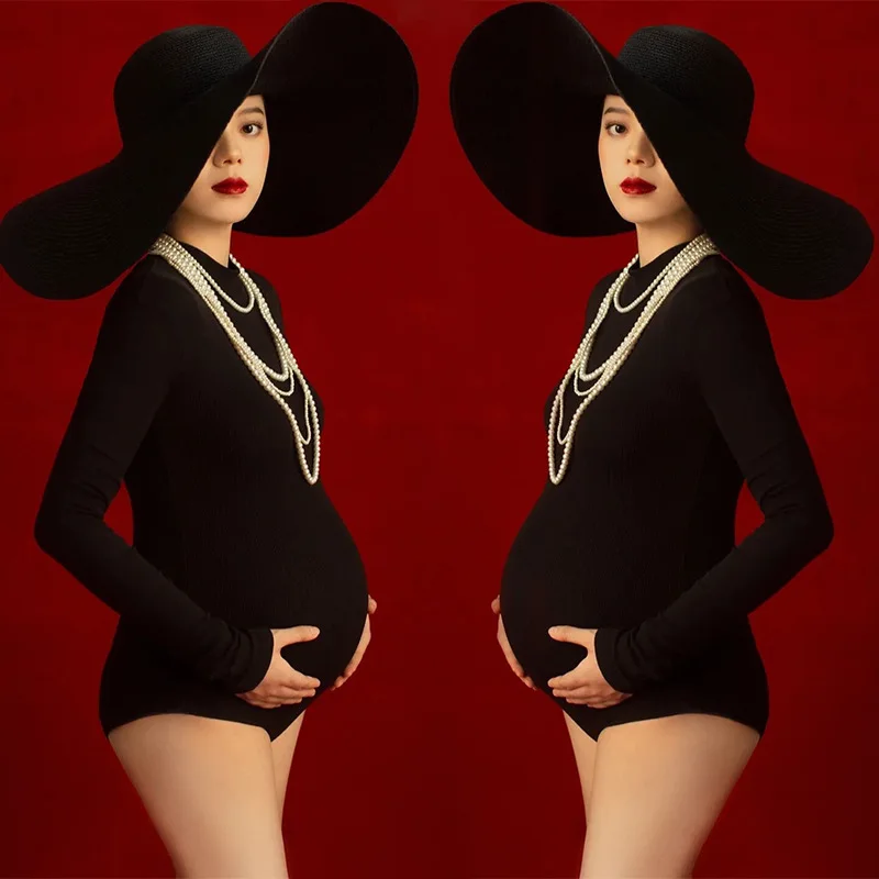 Black Maternity Photography Props Stretchy Jumpsuit Pregnancy Photo Shoot Bodysuit Long Sleeve Pregnant Dresses for Photo Shoot
Black Maternity Photography Props Stretchy Jumpsuit Pregnancy Photo Shoot Bodysuit Long Sleeve Pregnant Dresses for Photo Shoot
