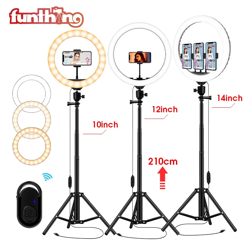 10-14 Inch Self Timer Ring Lamp LED Ring Light With Tripod Studio Professional Photography Lighting For Makeup Tiktok YouTube
10-14 Inch Self Timer Ring Lamp LED Ring Light With Tripod Studio Professional Photography Lighting For Makeup Tiktok YouTube