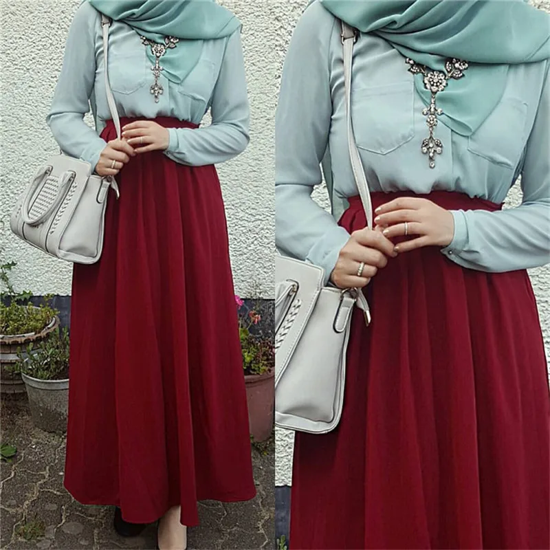 2021 New Style Muslim Women's Long Skirt Fashionable Casual Women's Chiffon Skirt Dubai Turkish Muslim Women's Skirt
2021 New Style Muslim Women's Long Skirt Fashionable Casual Women's Chiffon Skirt Dubai Turkish Muslim Women's Skirt