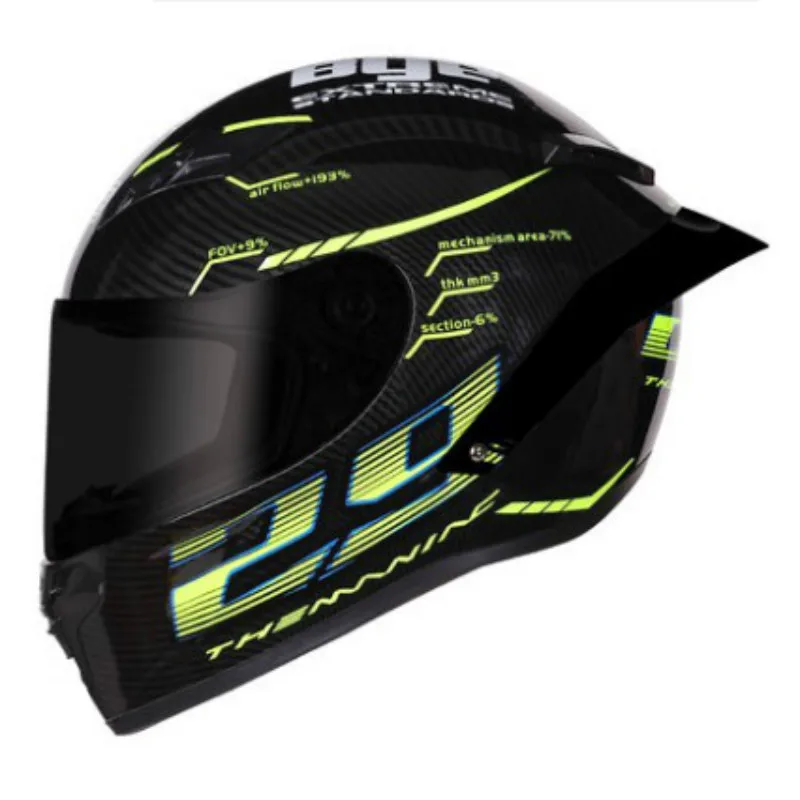 

0700e Ce Dot Approved Full Face Motorbike Helmet Motorcycle Helmet - Matt Black L (59-60cm)