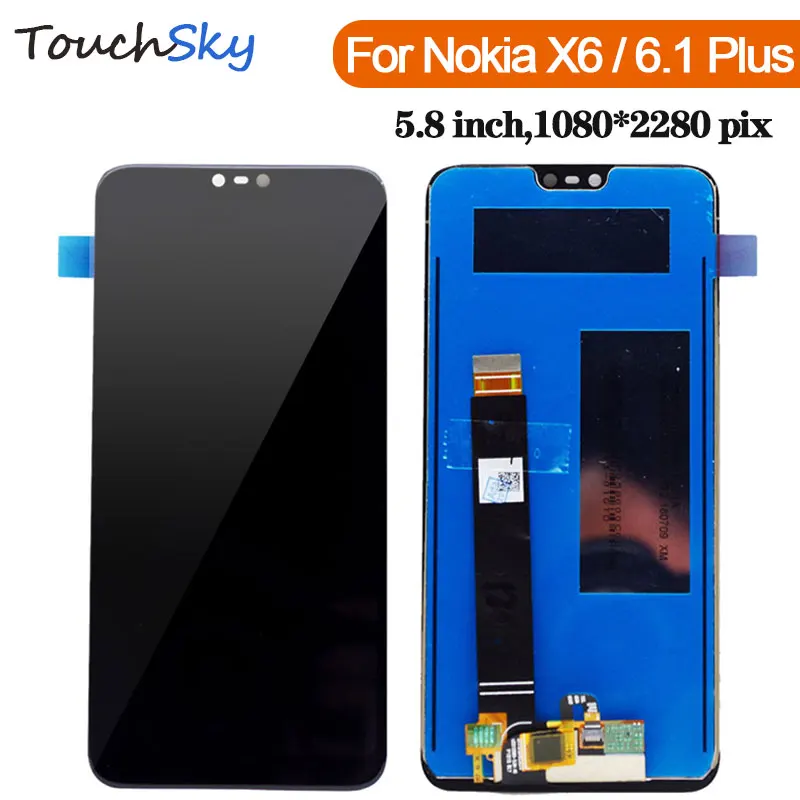 ЖК дисплей для Nokia X6 протестированный с тачскрином 6 1 plus в сборе дисплей|Экраны