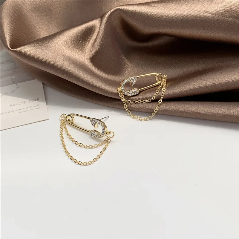 Crystal Paper Clip Tassel Earrings with Chain Gold Color Unique Jewelry for Women Tassel Dangle Paperclip Long Earring KLD93J-3
Crystal Paper Clip Tassel Earrings with Chain Gold Color Unique Jewelry for Women Tassel Dangle Paperclip Long Earring KLD93J-3