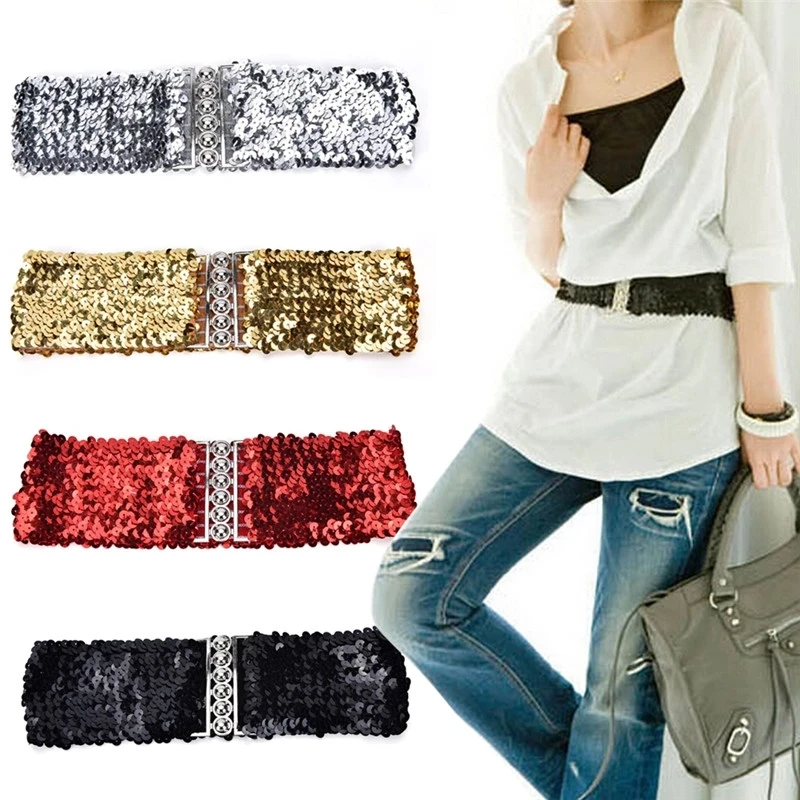 2022 Fashion Women Girdle Metal Glitter Sequin Bandage Ladies Dress Belt Girls Shinny Cummerbund Wide Waistband Ceinture Femme
2022 Fashion Women Girdle Metal Glitter Sequin Bandage Ladies Dress Belt Girls Shinny Cummerbund Wide Waistband Ceinture Femme