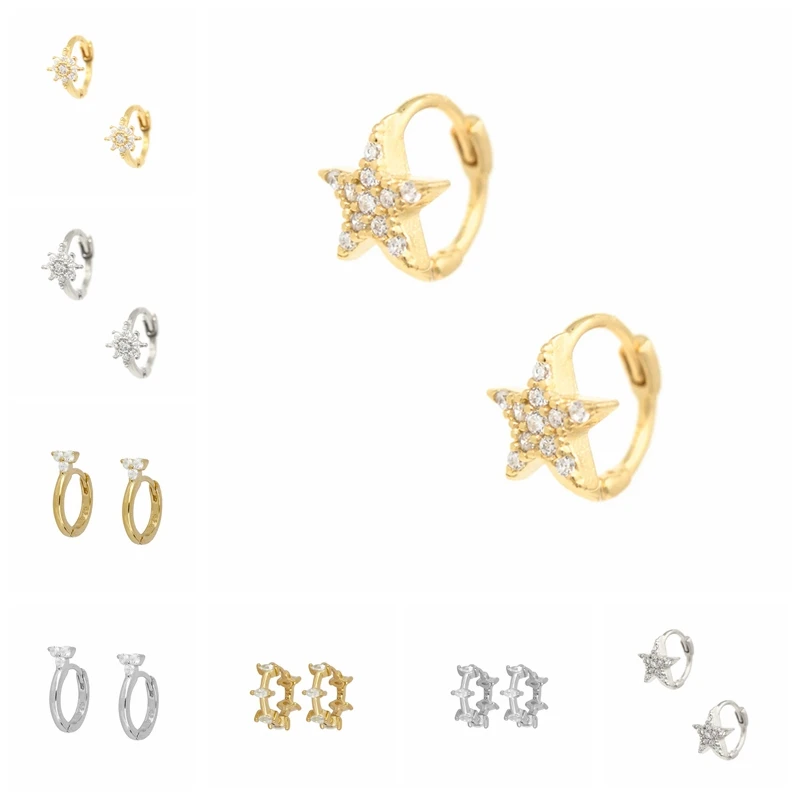 BOAKO 925 Sterling Silver Earrings For Woman Star Fashion Earrings Dangle Diamond Crystal Luxury Jewelry Silver/Gold #8.7 
BOAKO 925 Sterling Silver Earrings For Woman Star Fashion Earrings Dangle Diamond Crystal Luxury Jewelry Silver/Gold #8.7
