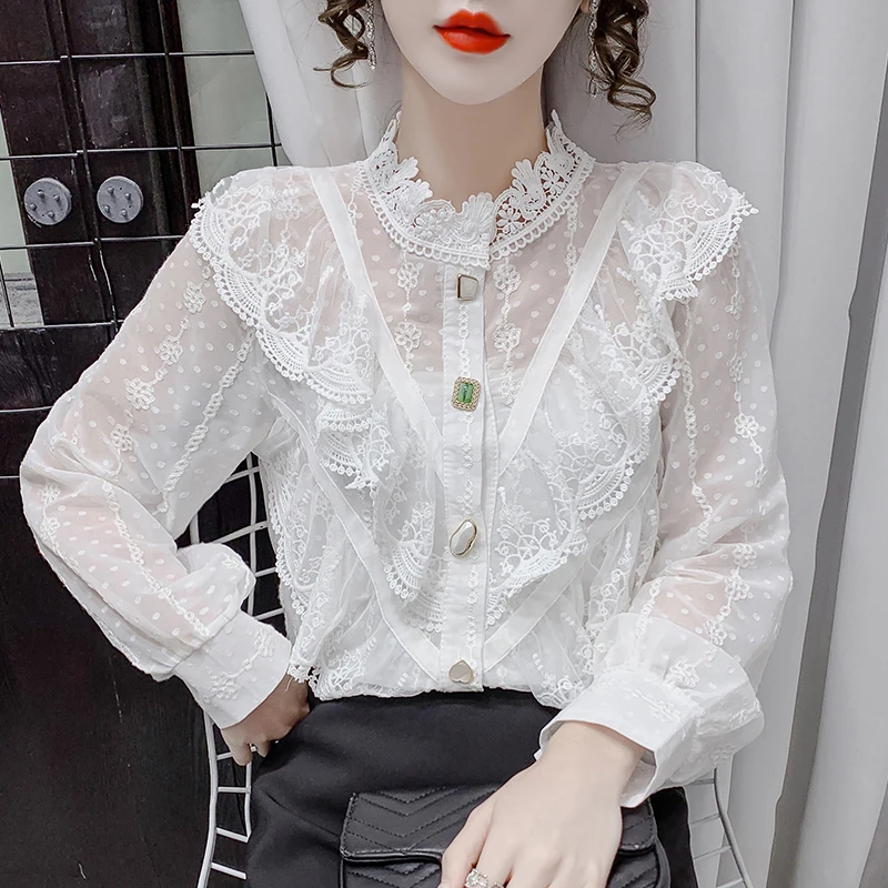 autumn New women's blouses Lotus leaf collar shirt Long sleeve tops Solid color stitching blouse girl Lace Casual Fashion Loose
autumn New women's blouses Lotus leaf collar shirt Long sleeve tops Solid color stitching blouse girl Lace Casual Fashion Loose