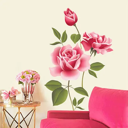 50*70cm romantic rose flower blossom wall decals home decor living room tv decoration pvc wall stickers diy mural art
50*70cm romantic rose flower blossom wall decals home decor living room tv decoration pvc wall stickers diy mural art