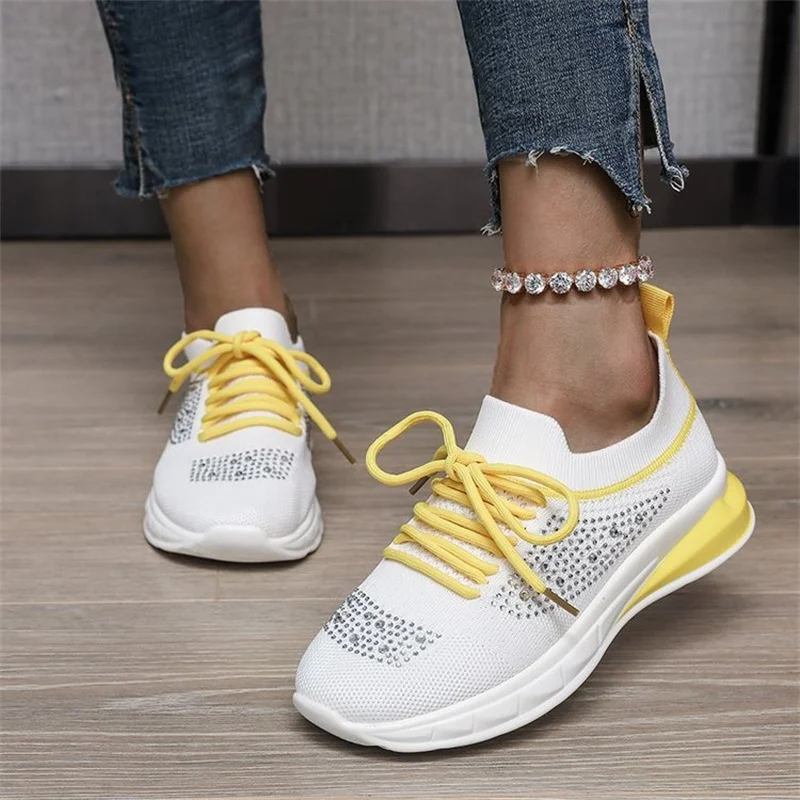Kalsooni 2021 New Women Sneakers Summer Rhinestone flying knit casual shoes Runing Shoes
Kalsooni 2021 New Women Sneakers Summer Rhinestone flying knit casual shoes Runing Shoes