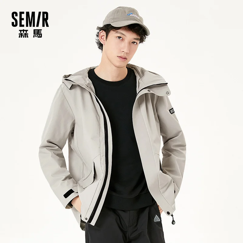 SEMIR Jacket Men 2021 Autumn And Spring New Hooded Outdoor Three-Proof Casual Coat Long Windproof Trendy Jacket
SEMIR Jacket Men 2021 Autumn And Spring New Hooded Outdoor Three-Proof Casual Coat Long Windproof Trendy Jacket