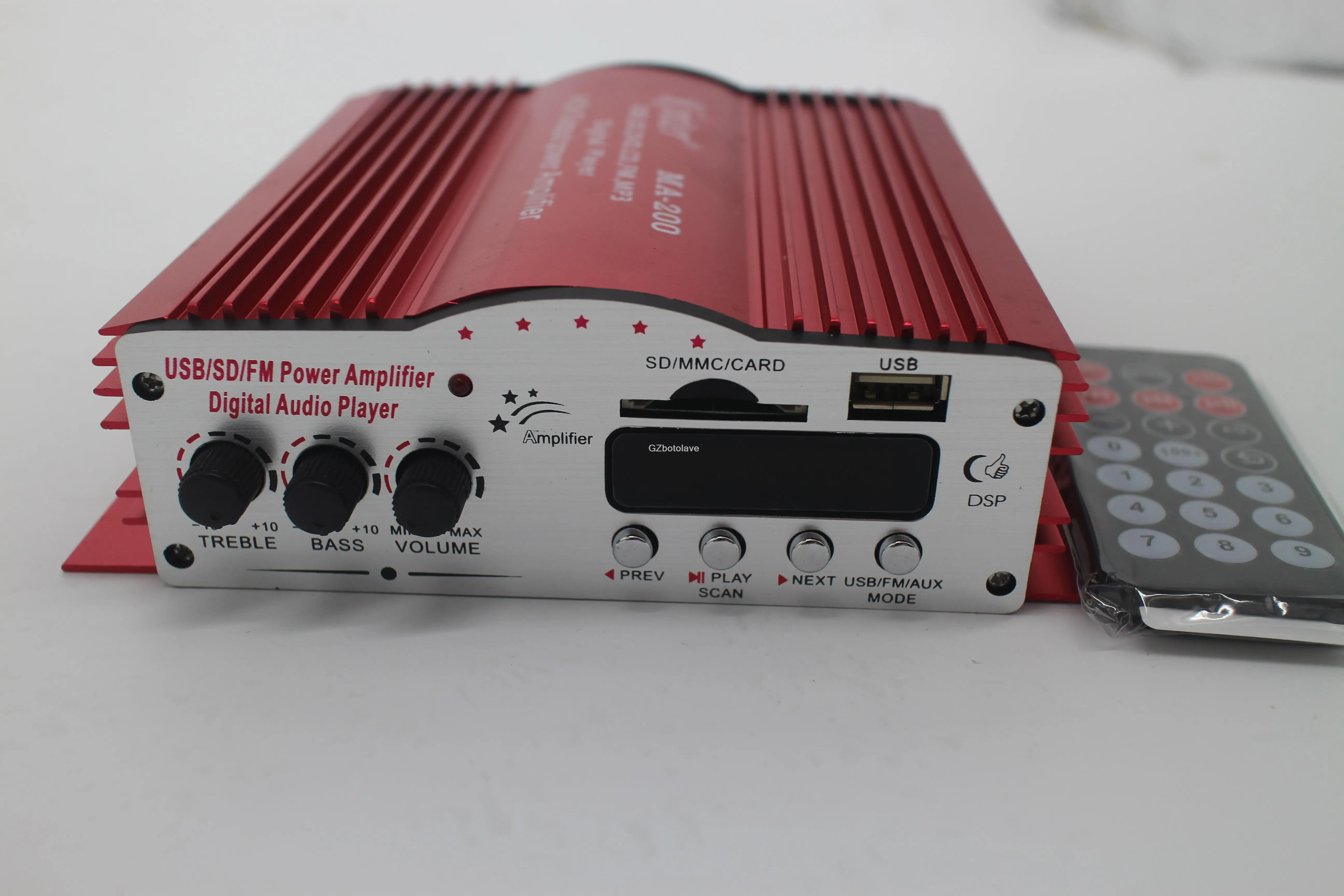 New arrive mini DC12V 4 channels High Power HIFI Amplifier with remote control 40WX4 support SD MMC card MP3
New arrive mini DC12V 4 channels High Power HIFI Amplifier with remote control 40WX4 support SD MMC card MP3