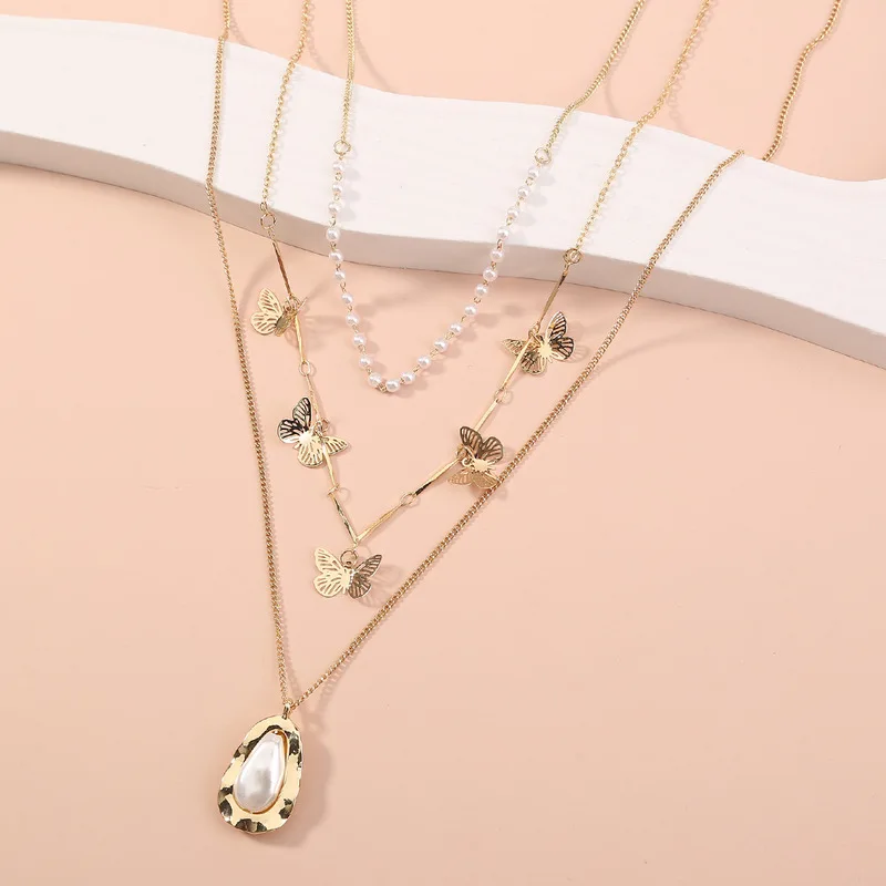 TIMEONLY Baroque Multi Layered Butterfly Waterdrop Imitation Pearls Pendants Necklaces for Women Ladies Elegant Jewellery
TIMEONLY Baroque Multi Layered Butterfly Waterdrop Imitation Pearls Pendants Necklaces for Women Ladies Elegant Jewellery