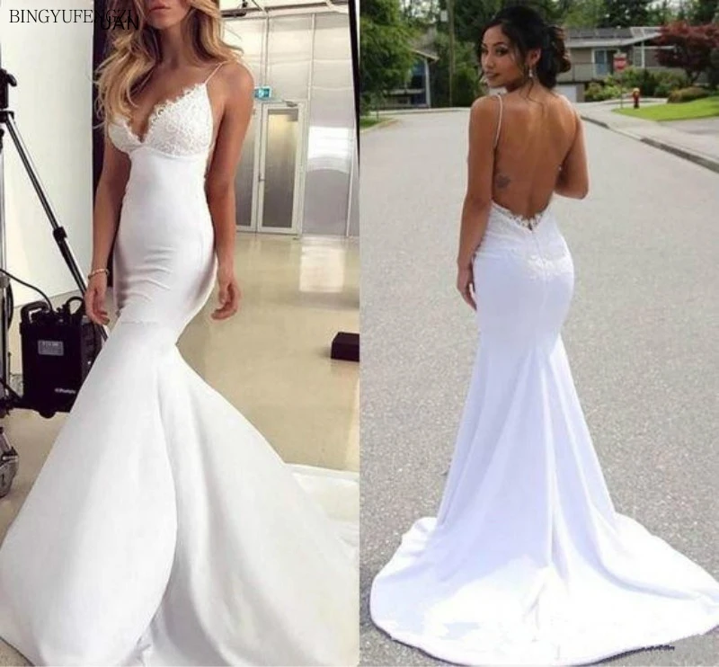 Lace Berta Wedding Dresses Mermaid Spaghetti Straps V-neck Beach Wedding Dress Bridal Gowns Plus Size Wedding Gowns Sleeve Style
Lace Berta Wedding Dresses Mermaid Spaghetti Straps V-neck Beach Wedding Dress Bridal Gowns Plus Size Wedding Gowns Sleeve Style