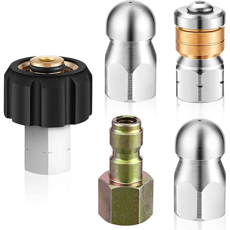 HOT-5 Pieces Sewer Jetter Nozzle Rotating Sewer Nozzle Button Nozzle Corner Sewer Nozzle Stainless Steel Fixed Sewer Nozzle
HOT-5 Pieces Sewer Jetter Nozzle Rotating Sewer Nozzle Button Nozzle Corner Sewer Nozzle Stainless Steel Fixed Sewer Nozzle