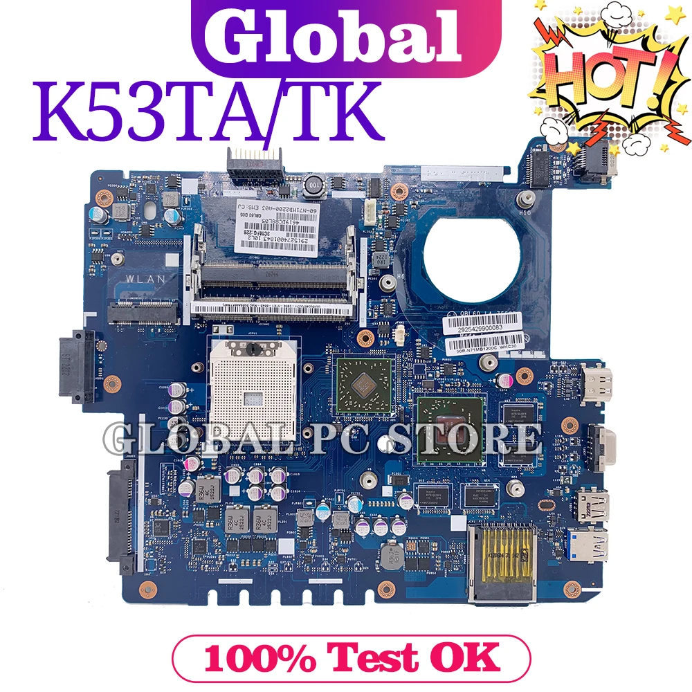 KEFU для ASUS материнская плата ноутбука K53TA K53TK X53T K53T QBL60 LA-7552P Материнская 100% ТЕСТ ОК PM