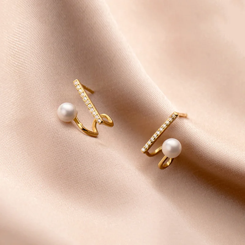 PONYKISS Trendy 925 Sterling Silver Wave Zircon and Pearl Stud Earrings for woman Party Fine Jewelry Wholesale Accessory
PONYKISS Trendy 925 Sterling Silver Wave Zircon and Pearl Stud Earrings for woman Party Fine Jewelry Wholesale Accessory