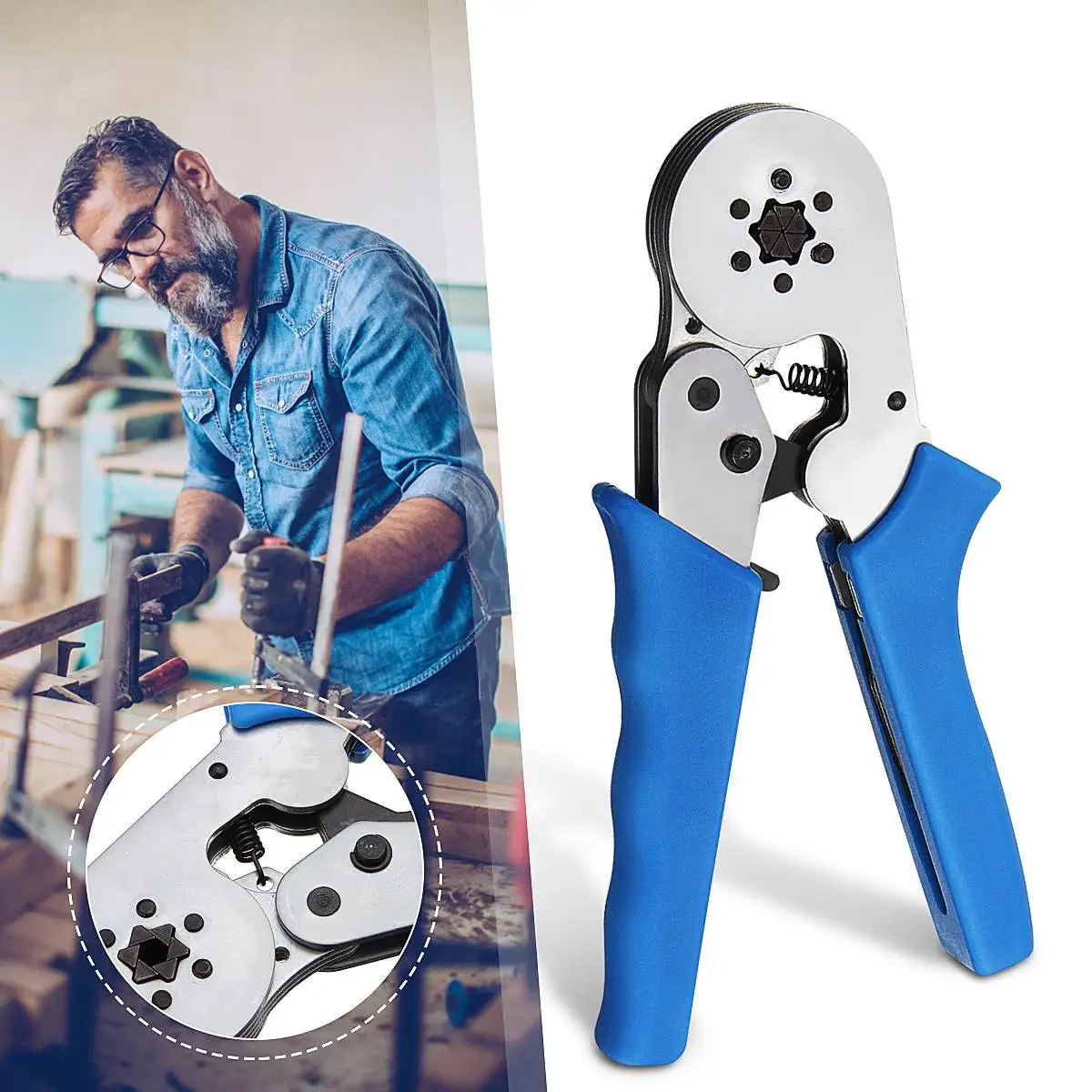 EU 0.25-6.0mm Crimping Tools Self-adjustable Ratcheting Ferrule Wire Crimper Plier Cord Crimper Plier Terminal Crimping Tools
EU 0.25-6.0mm Crimping Tools Self-adjustable Ratcheting Ferrule Wire Crimper Plier Cord Crimper Plier Terminal Crimping Tools