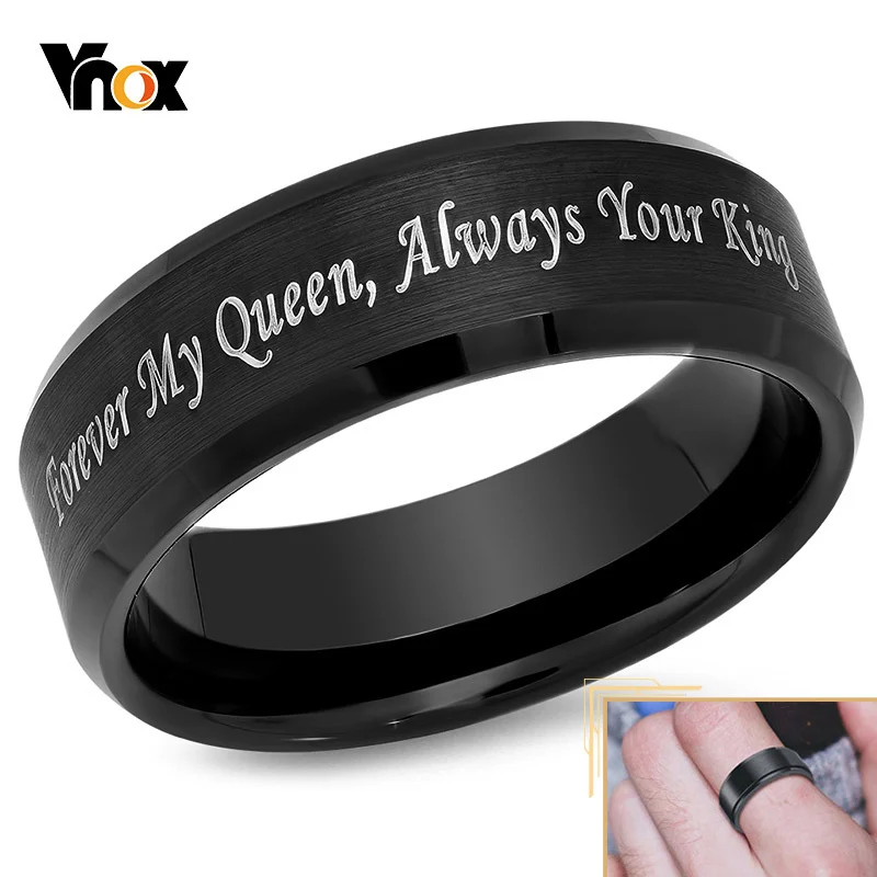 Vnox Free Engraving Wedding Bands for Men Women,6/8mm Customized Rings, Basic Classic Simple Promise Ring Anniversary Gift #4-14
Vnox Free Engraving Wedding Bands for Men Women,6/8mm Customized Rings, Basic Classic Simple Promise Ring Anniversary Gift #4-14