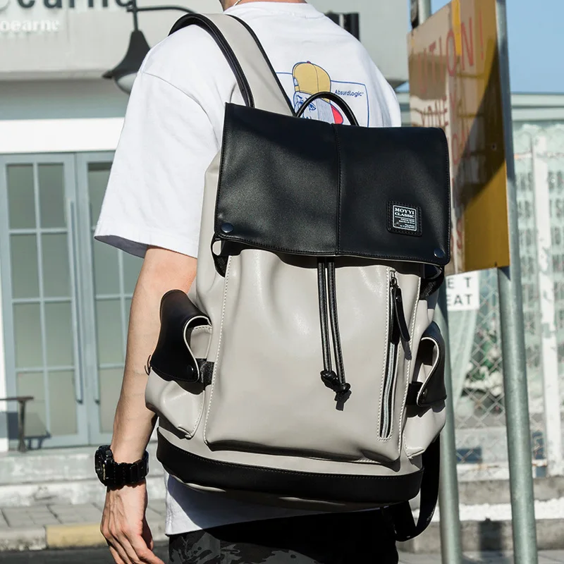 Casual Men Backpack Leather School Bag Waterproof Travel Bag Student PU Leather Bookbag
Casual Men Backpack Leather School Bag Waterproof Travel Bag Student PU Leather Bookbag