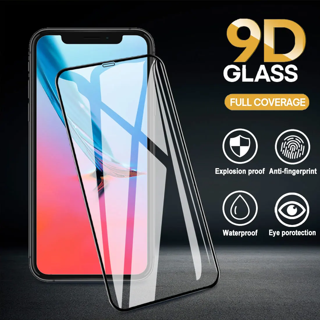 9D полное покрытие пленка для iPhone 11 pro max защитная из закаленного стекла легко