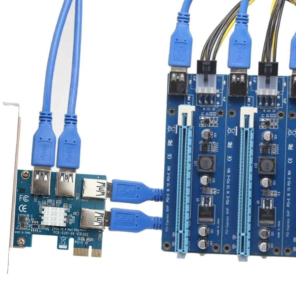PCIe One To Four PCI Express 16X Slots Riser Card PCI-E 1X To External 4 PCI-e Slot USB 3.0 Riser Card
PCIe One To Four PCI Express 16X Slots Riser Card PCI-E 1X To External 4 PCI-e Slot USB 3.0 Riser Card