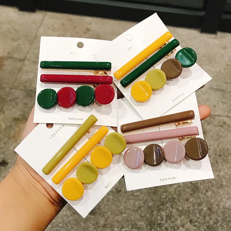 3Pcs/Set Retro Simple Cute Rectangle Round Alligator Hair Clip Solid Color Hairpin Barrette Hair Accessories For Women Girls 
3Pcs/Set Retro Simple Cute Rectangle Round Alligator Hair Clip Solid Color Hairpin Barrette Hair Accessories For Women Girls