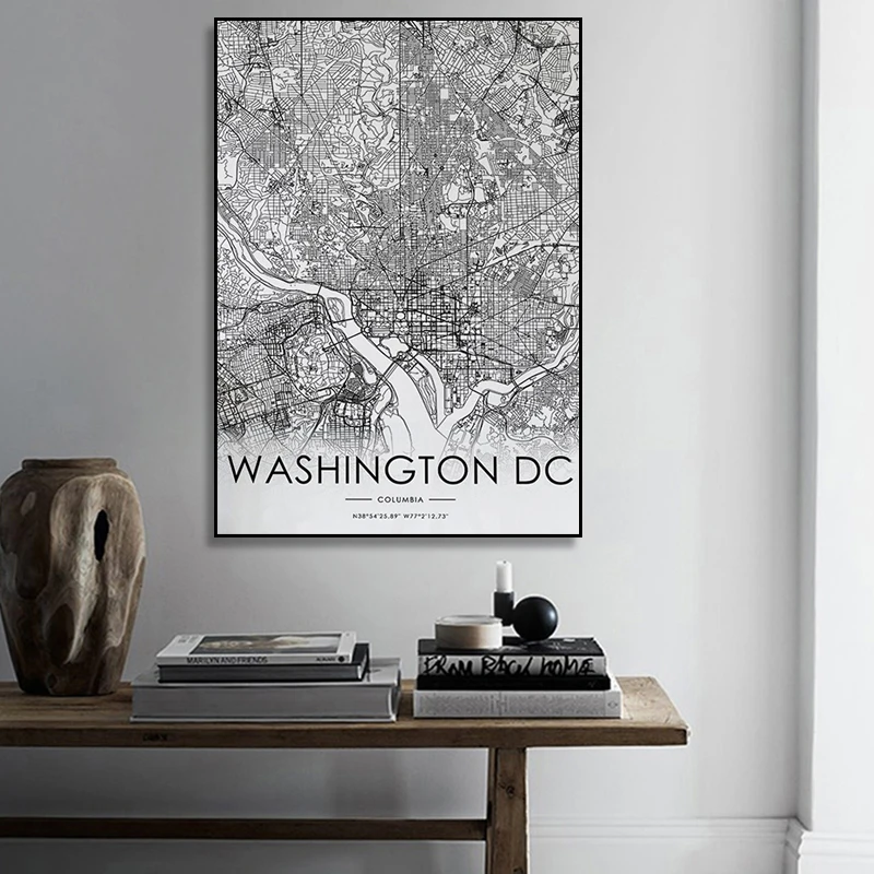 WASHINGTON DC city map Nordic Living Room Decoration Canvas Poster Modern Home Decor Art Print Painting
WASHINGTON DC city map Nordic Living Room Decoration Canvas Poster Modern Home Decor Art Print Painting