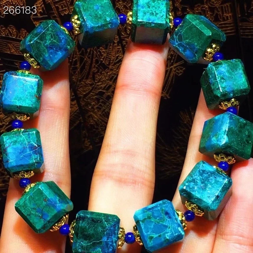 Genuine Natural Malachite Azurite Green Blue Bracelet 11.4mm Cube Rectangle Round Beads Woman Men Azurite Bracelet AAAAAA
Genuine Natural Malachite Azurite Green Blue Bracelet 11.4mm Cube Rectangle Round Beads Woman Men Azurite Bracelet AAAAAA