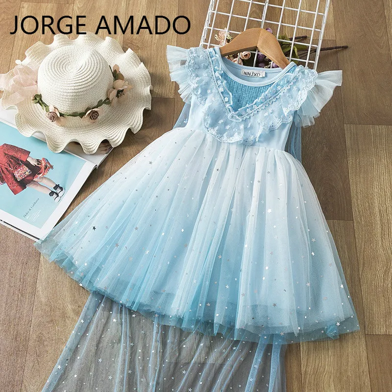 Girl Starry Sky Dress Sequins Lace Blue Sundress Sleeveless Princess Dress Clock can Remove Baby Clothes E81203
Girl Starry Sky Dress Sequins Lace Blue Sundress Sleeveless Princess Dress Clock can Remove Baby Clothes E81203